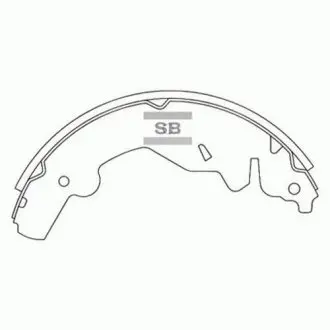 Колодка тормозов. барабан. KIA SPORTAGE 2.0I, 2.0TD, 2.2TD 93-99 задн. (выр-во SANGSIN) Hi-Q (SANGSIN) SA070