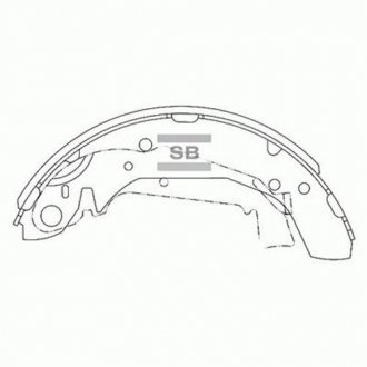 Комплект тормозных колодок из 4 шт. барабанов Hi-Q (SANGSIN) SA111