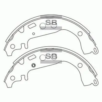 Колодки тормозные барабанные Hi-Q (SANGSIN) SA169