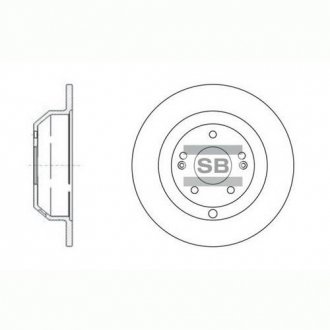 Тормозной диск Hi-Q (SANGSIN) SD1072