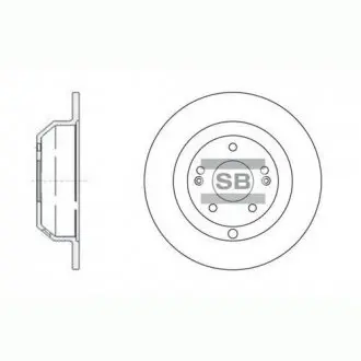 Тормозной диск Hi-Q (SANGSIN) SD1072