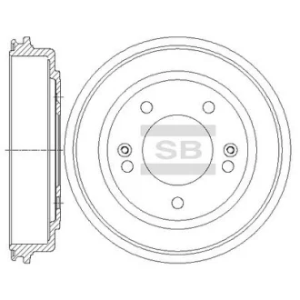 Барабан гальміний (кратно 2) Elantra (06-) (D=244.5mm) HI-Q Hi-Q (SANGSIN) SD1097