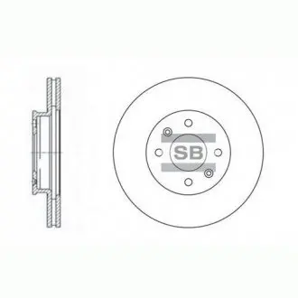 Диск гальмівний KIA NEW PRIDE, NEW ACCENT передн. (SANGSIN) Hi-Q (SANGSIN) SD2028