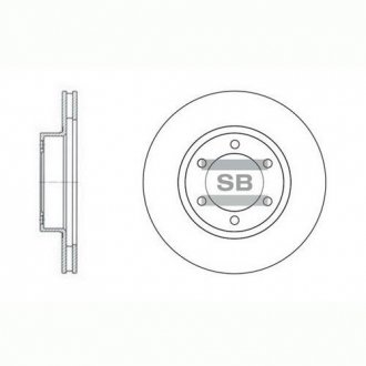 Диск тормозной TOYOTA PRADO передн. (выр-во SANGSIN) Hi-Q (SANGSIN) SD4004