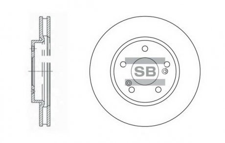 Диск тормозной Hi-Q (SANGSIN) SD4312