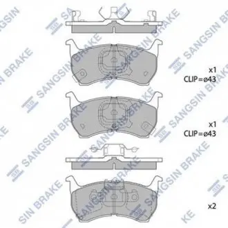 Комплект гальмівних колодок. Hi-Q (SANGSIN) SP1051