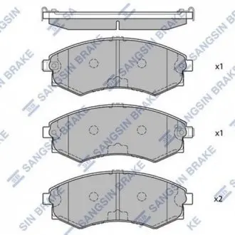 Комплект гальмівних колодок із 4 шт. дисків Hi-Q (SANGSIN) SP1054-F