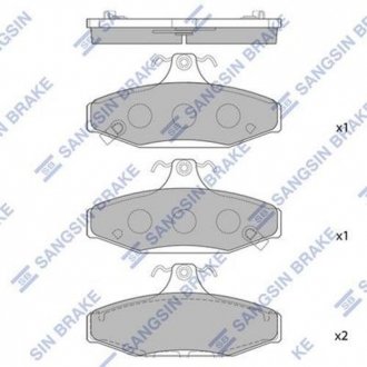 Комплект тормозных колодок. Hi-Q (SANGSIN) SP1066