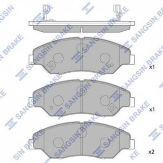 Колодка гальм. диск. KIA SPORTAGE 2.0I, 2.0TD 99-02 передн. (SANGSIN) Hi-Q (SANGSIN) SP1118