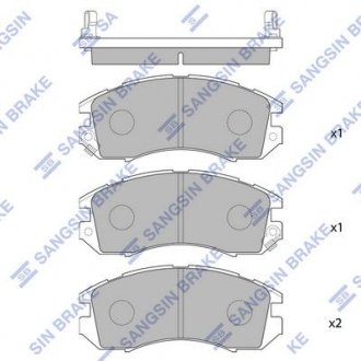 Кт. Гальмiвнi колодки Hi-Q (SANGSIN) SP1120