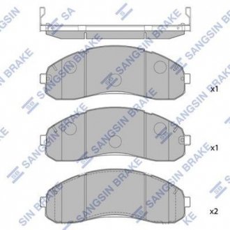 Комплект тормозных колодок. Hi-Q (SANGSIN) SP1148