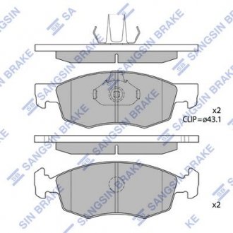 Кт. Тормозные колодки Hi-Q (SANGSIN) SP1198