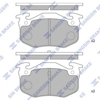 Комплект тормозных колодок из 4 шт. дисков Hi-Q (SANGSIN) SP1242