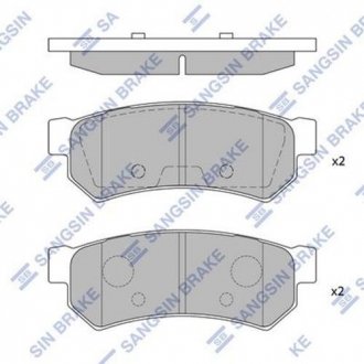 Колодка гальм. диск. CHEVROLET LACETTI 07- задн. (SANGSIN) Hi-Q (SANGSIN) SP1257