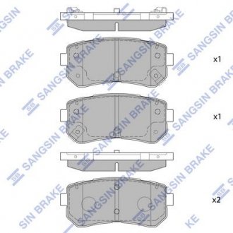 Кт. Тормозные колодки Hi-Q (SANGSIN) SP1406