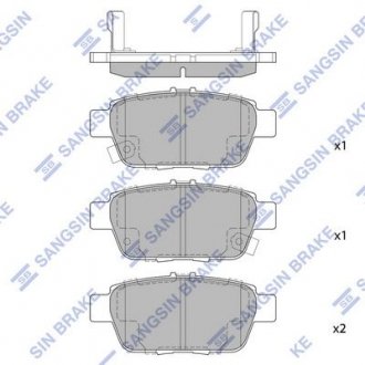 Кт. Тормозные колодки Hi-Q (SANGSIN) SP1430