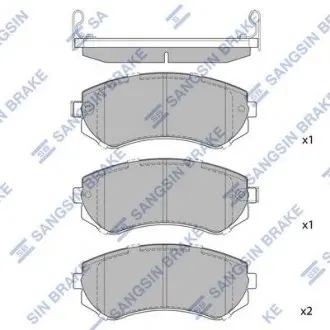 Колодки тормозные. Hi-Q (SANGSIN) SP1492