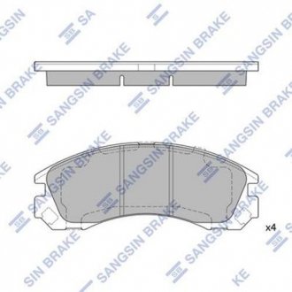 Кт. Тормозные колодки Hi-Q (SANGSIN) SP1523