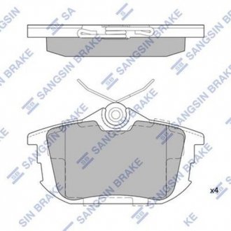 Кт. Гальмiвнi колодки Hi-Q (SANGSIN) SP1531