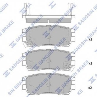 Кт. Гальмiвнi колодки Hi-Q (SANGSIN) SP1538