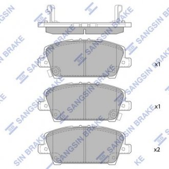 Кт. Тормозные колодки Hi-Q (SANGSIN) SP1569