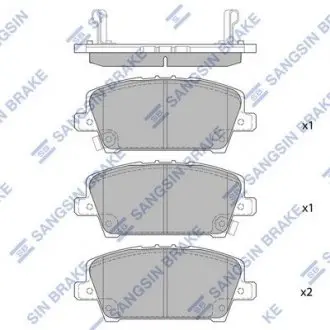 Кт. Тормозные колодки Hi-Q (SANGSIN) SP1569