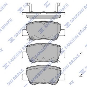 Кт. Гальмiвнi колодки Hi-Q (SANGSIN) SP1578