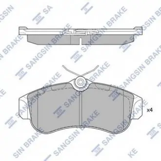 Комплект гальмівних колодок з 4 шт. дисків Hi-Q (SANGSIN) SP1581