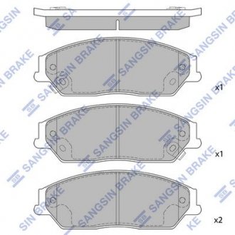 Комплект тормозных колодок из 4 шт. дисков Hi-Q (SANGSIN) SP1590