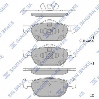 Кт. Тормозные колодки Hi-Q (SANGSIN) SP1605