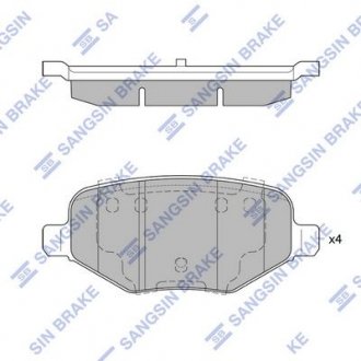 Колодка тормозов. диск. FORD EXPLORER 15- задн. (выр-во SANGSIN) Hi-Q (SANGSIN) SP1621