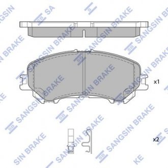 Комплект тормозных колодок из 4 шт. дисков Hi-Q (SANGSIN) SP1715