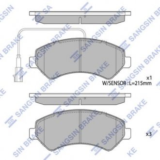 Кт. Гальмiвнi колодки Hi-Q (SANGSIN) SP1716A