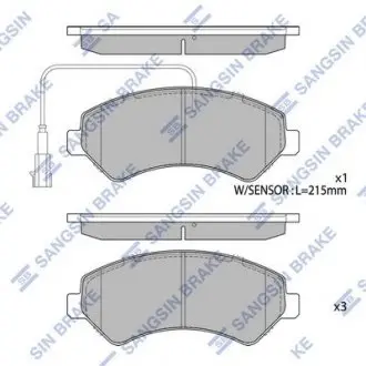 Кт. Тормозные колодки Hi-Q (SANGSIN) SP1716A