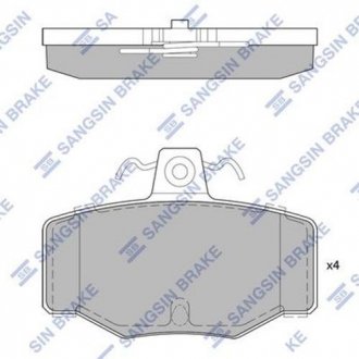 Кт. Тормозные колодки Hi-Q (SANGSIN) SP1741