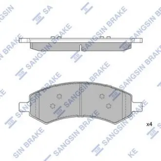 Кт. Тормозные колодки Hi-Q (SANGSIN) SP1785