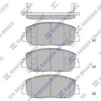 Кт. Гальмівні колодки Hi-Q (SANGSIN) SP1789