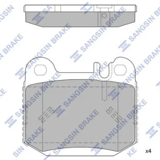Колодки тормозные задние (дисковые) MB ML230 (W163) (-05) Hi-Q (SANGSIN) SP1930