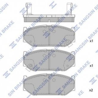 Кт. Тормозные колодки Hi-Q (SANGSIN) SP2086