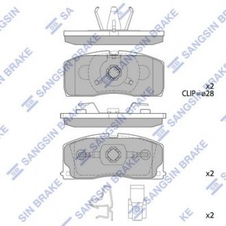 Гальмівні колодки. Hi-Q (SANGSIN) SP2154