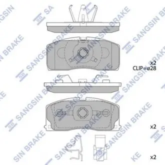 Гальмівні колодки. Hi-Q (SANGSIN) SP2154