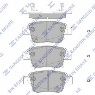 Кт. Тормозные колодки Hi-Q (SANGSIN) SP2184