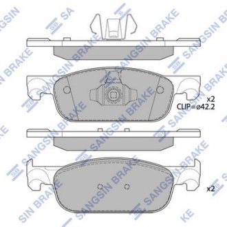 Кт. Тормозные колодки Hi-Q (SANGSIN) SP4054