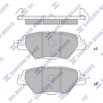 Колодки гальмівні дискові (комплект 4 шт) Hi-Q (SANGSIN) SP4120