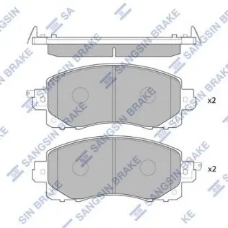 Колодки тормозные дисковые (комплект 4 шт) Hi-Q (SANGSIN) SP4221