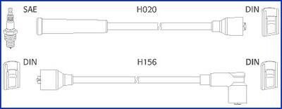 HUCO DAEWOO К-кт високовольтних проводІв Matiz,Tico HITACHI 134227