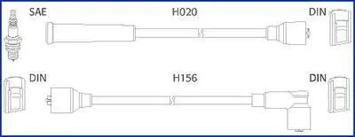 HUCO DAEWOO К-кт високовольтних проводІв Matiz,Tico HITACHI 134227