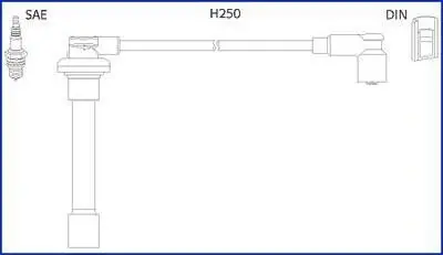 HUCO Провода высокого напряжения 4 шт. HONDA Civic 1,3-1,6 91-01, Accord 1,8-2,2 90-98 ROVER HITACHI 134520