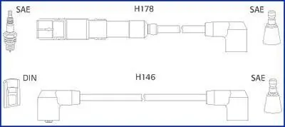HUCO DB дрІт запалювання W124 260 300 M103 HITACHI 134756