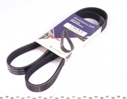 Ремень генератора Citroen/Fiat (5PK1190) HUTCHINSON 1190 K 5